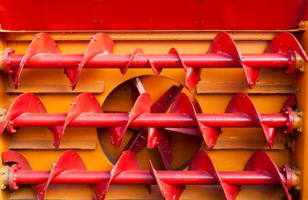 Tubes of steel augers bunch closeupの写真素材