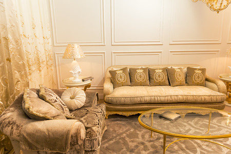 Classical luxury interior of living roomの写真素材