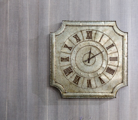 Retro clock on the wall