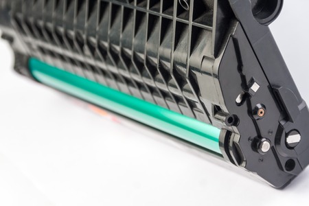 Cartridge for laser printer isolated on whiteの写真素材