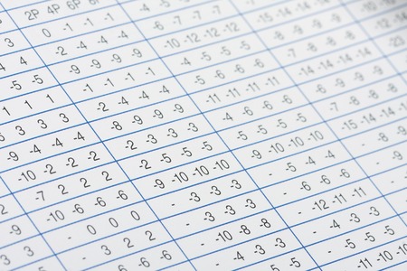 Some chart with numbers in the bookの写真素材