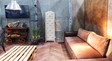 Side view of a loft room