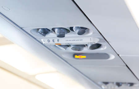 Light and air system in the plane interiorの写真素材
