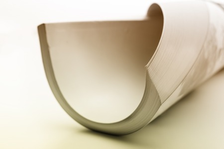 Macro view of a rolled catalog. Tonedの写真素材