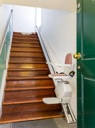 Stairlift for disabled people indoorの写真素材