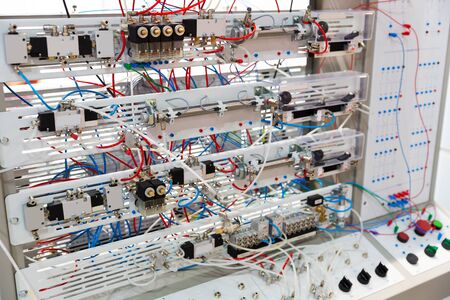 Modern electro panel for control in the factory