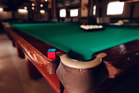 Close up of billiard chalk