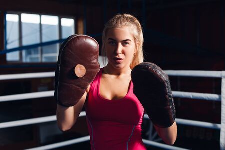 Portrait of young woman on the ring
