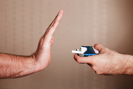 Stop smoking concept. Anti tobacco campaignの写真素材