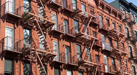 Facade of brick building.の写真素材