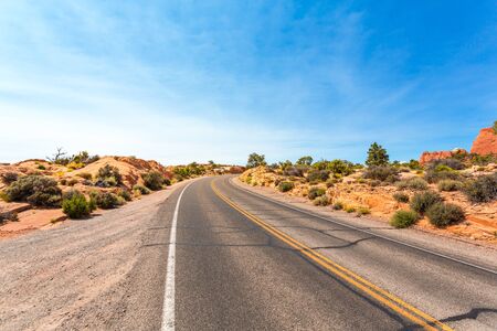 Desert valley road.