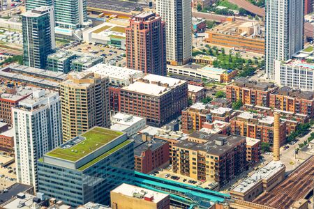 Top view of business, work and office centers.の写真素材