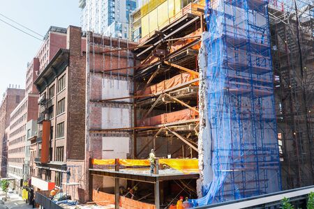 Building of new house in city line.の写真素材