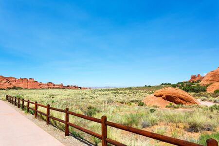 Rocky mountains valley landscapeの写真素材
