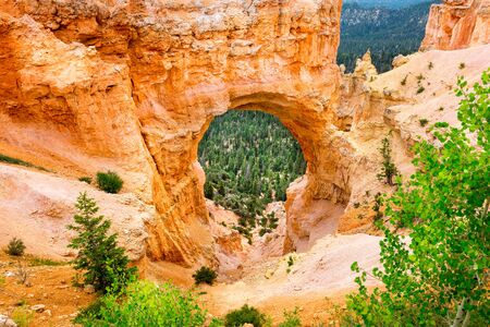 Natural bridge rock formationの写真素材