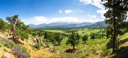 Rocky Mountain National Park panoramic viewの写真素材