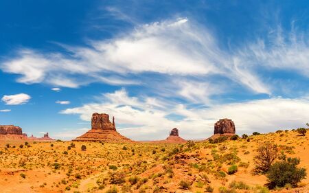 Scenic sandstones landscape at Monument Valleyの写真素材