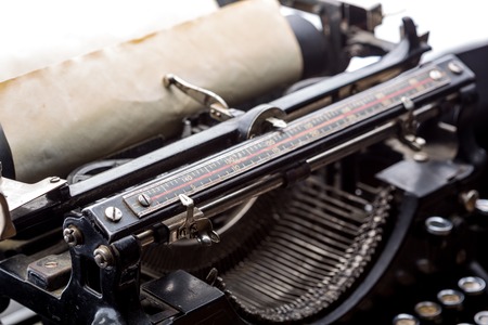 Vintage typewriter ribbon mechanism closeupの写真素材