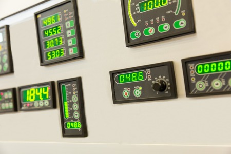 Water control panel, display, buttons and switches