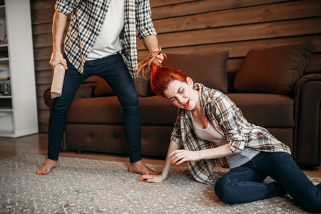 Family quarrel, domestic violence problemの写真素材