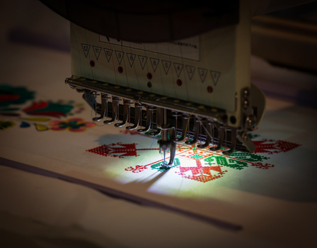 Professional sewing machine embroidery textile