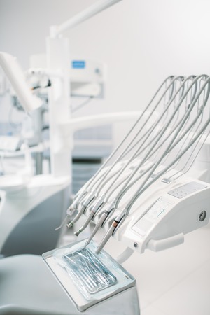 Dental equipment in dentistry clinic, stomatologyの写真素材