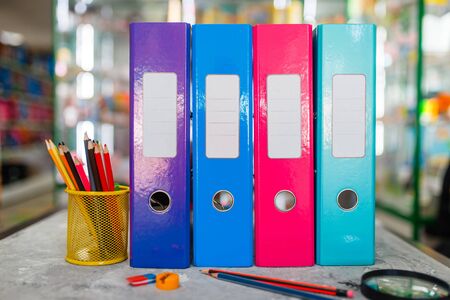 Office supplies, stationery store concept