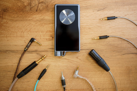 Audio player and jack connectors in audio store