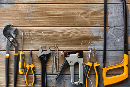 Professional workshop instrument, carpenter toolsの写真素材