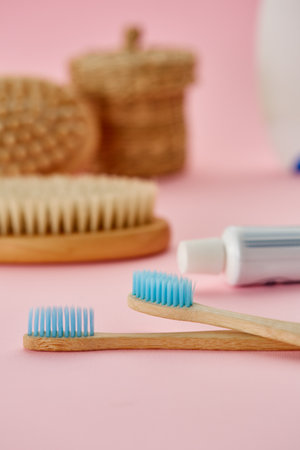 Oral care products, two toothbrush and toothpaste