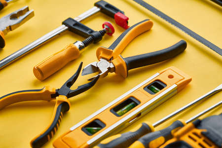 Professional workshop instrument, builder toolsの写真素材