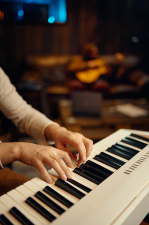 Happy friends musician enjoy creative hobby entertainmentの写真素材