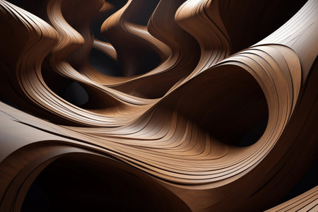 Abstract shapes in motion, forming intriguing patterns and textures. Capturing the essence of creativity and imagination. Generative AIの素材