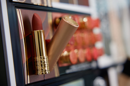 Close up of a lipstick tubeの写真素材