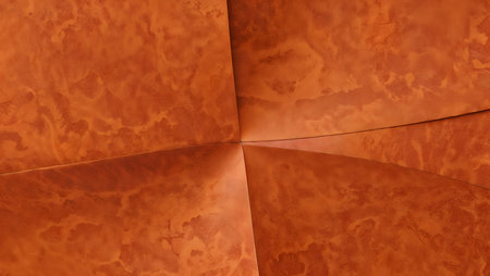 3d rendering of an abstract background with geometric shapes in orange colorの素材