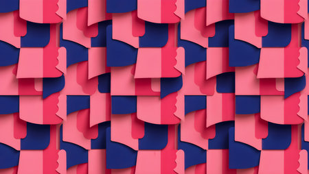Abstract geometric background with multicolored paper cut shapes. Vector illustration.の素材