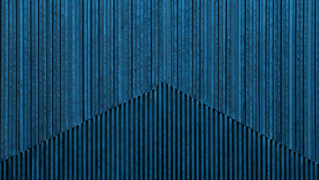 Blue corrugated metal sheet useful as a background - horizontal imageの素材