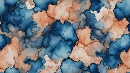 Abstract blue watercolor background. Alcohol ink texture. Vector illustration.の素材