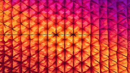 Abstract background of colorful origami pattern, 3d rendering. Computer digital drawing.の素材