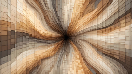 3d illustration of abstract geometric composition,digital art works..の素材