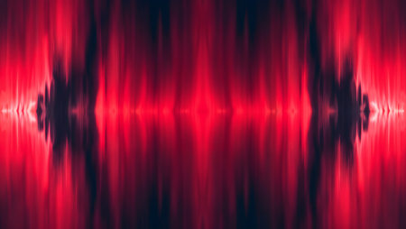 Abstract background with red lines and spotlights. Light effect. Vector illustration.の素材