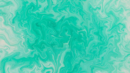 Abstract marbleized effect background. Blue and green colors. Digital art. 3d rendering.の素材