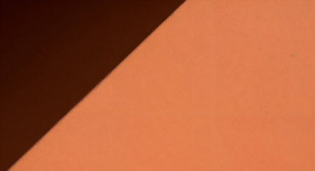 abstract of shadow on orange wall for background used. (Selective focus)の素材