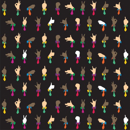 pattern hands boss blackのイラスト素材