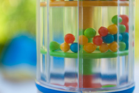 A noisy baby toy that mimics the rain