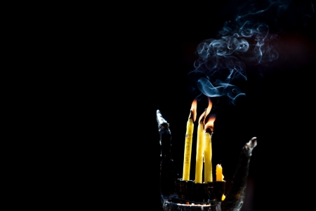 Burning candle  の写真素材