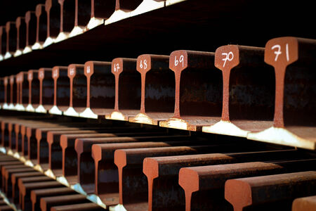 A part of rail way stack together の写真素材