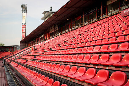 BANGKOK,THAILAND-MA Y 4  The landscape of SCG Stadium before the game between MTUTD and Suphanburi FC at SCG Stadium on May 4, 2014 in Bangkok,Thailand のeditorial素材