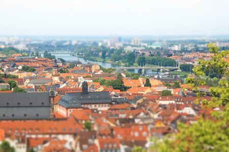 The landscape of Heidelberg city in Germanyのeditorial素材