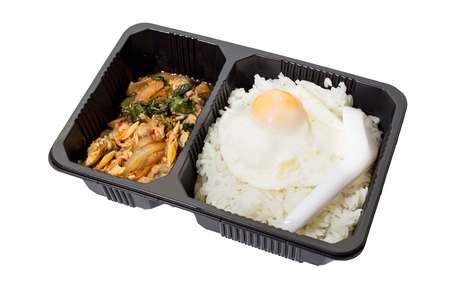 A set of lunch box isolated.の写真素材